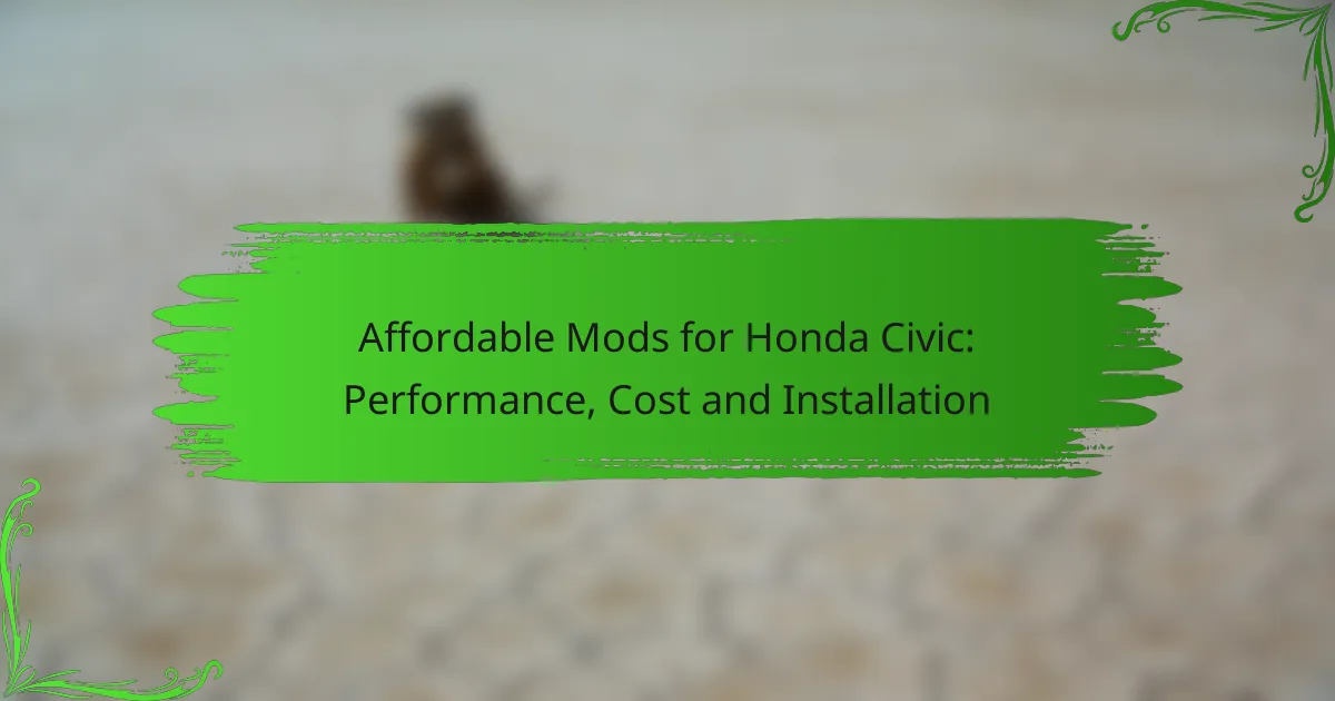 Affordable Mods for Honda Civic: Performance, Cost and Installation