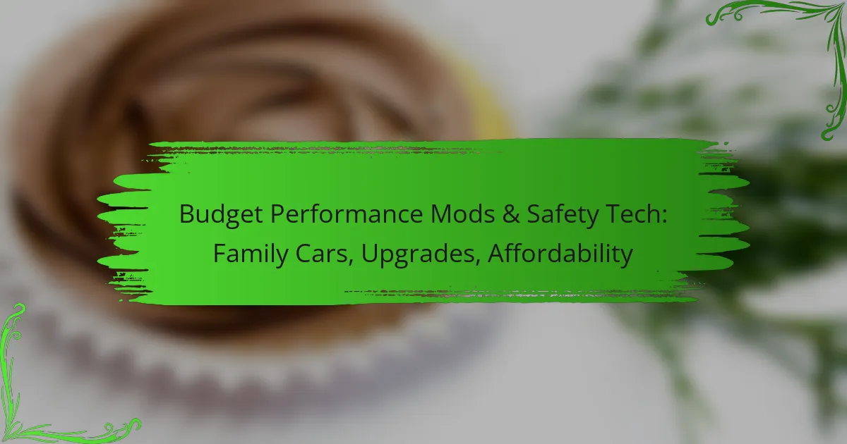 Budget Performance Mods & Safety Tech: Family Cars, Upgrades, Affordability