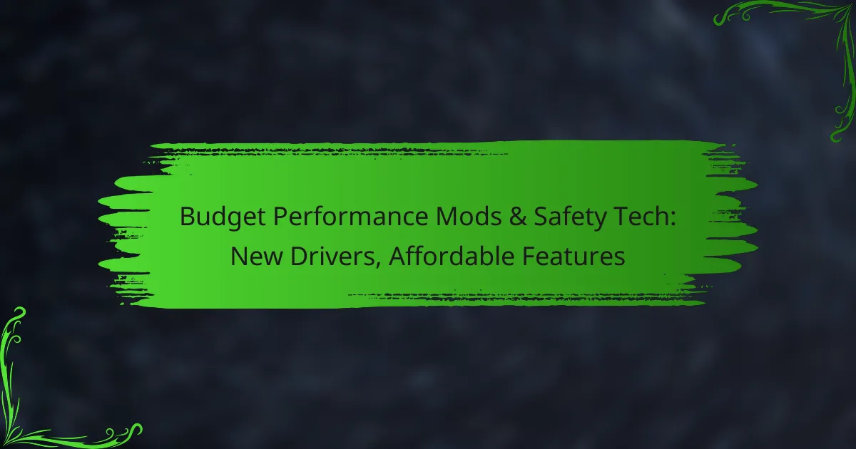 Budget Performance Mods & Safety Tech: New Drivers, Affordable Features