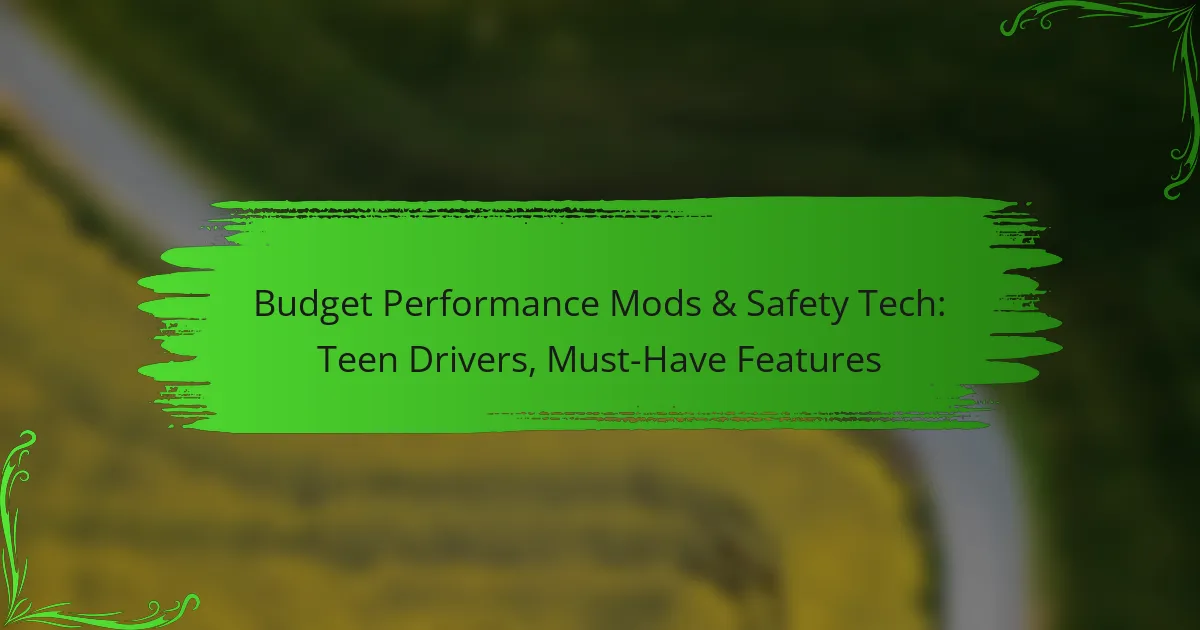 Budget Performance Mods & Safety Tech: Teen Drivers, Must-Have Features
