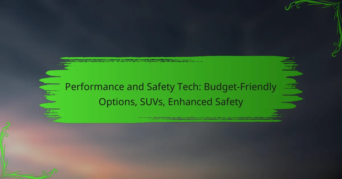 Performance and Safety Tech: Budget-Friendly Options, SUVs, Enhanced Safety