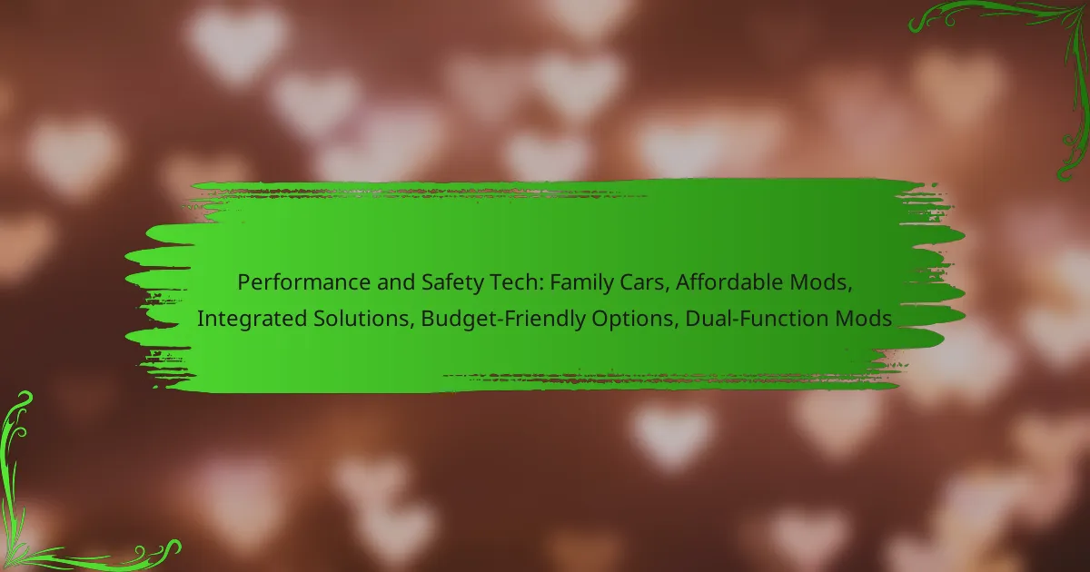 Performance and Safety Tech: Family Cars, Affordable Mods, Integrated Solutions, Budget-Friendly Options, Dual-Function Mods